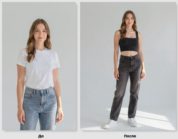 Женский портрет в студии в полный рост