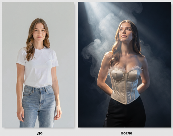 Женский портрет с дымом