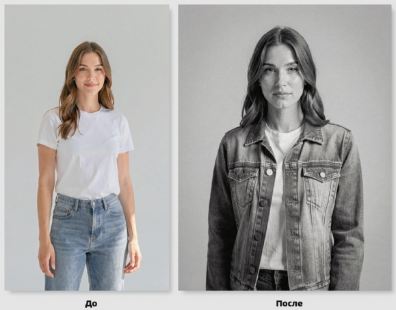 Женский портрет чб